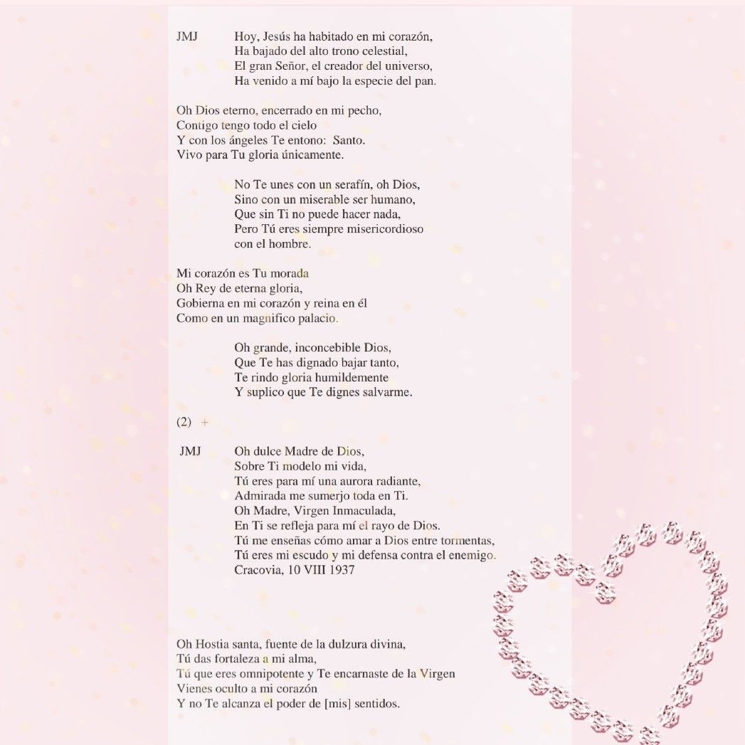 Divina Misericordia - Palabras Del Libro De Santa Maria Faustina 2
