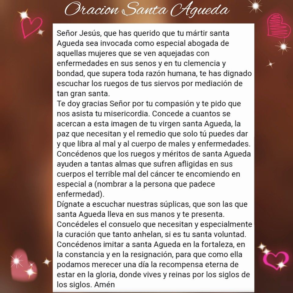 Santa Agueda - Por Tu Gran Martirio Santa Agueda Sanamosprotegenos De Toda