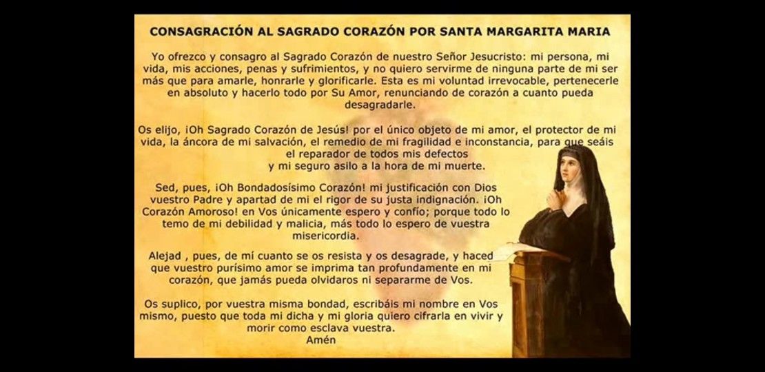 Santa María Margarita de Alacoque - Gracias Jesus Por Tu Corazon Compasivisimo Lleno De Amor Y M