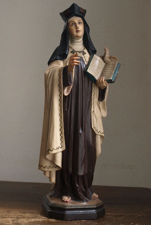 Santa Teresita de Avila - Etsy Teresa Of Avila Glass Eye Antique Religious Statues Ar