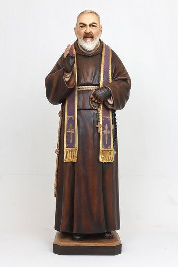 Santo Padre Pío - Ako Ako Sculture In Legno Arte Sacrale 1