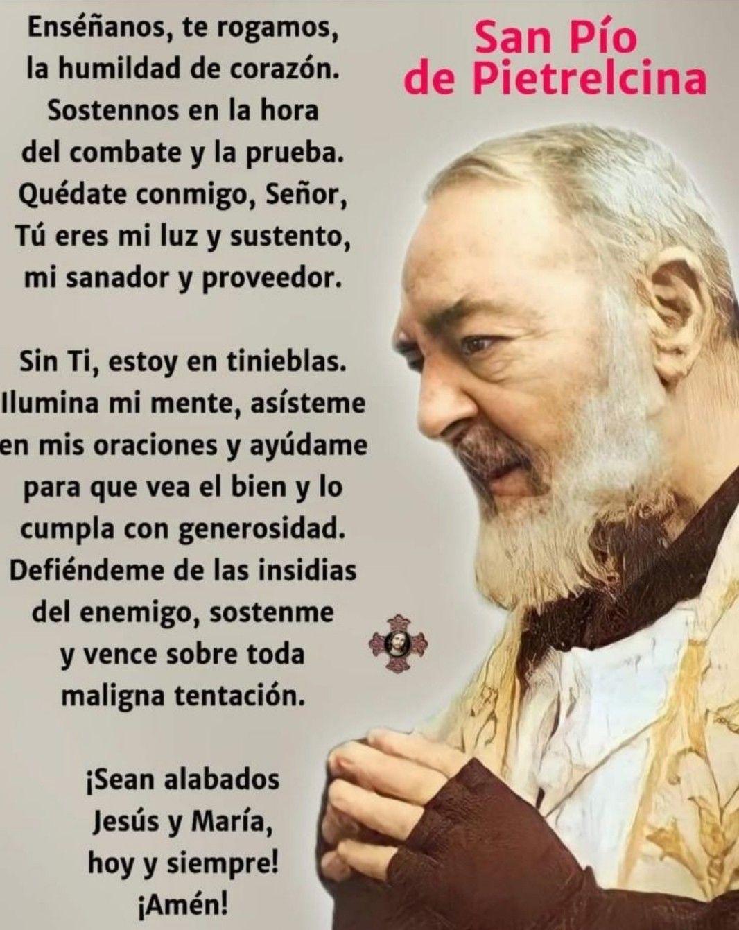 Santo Padre Pío - Sean Alabados Jesus Maria Y Jose Hoy Y Siempre 1